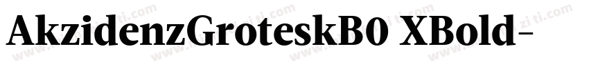 AkzidenzGroteskB0 XBold字体转换